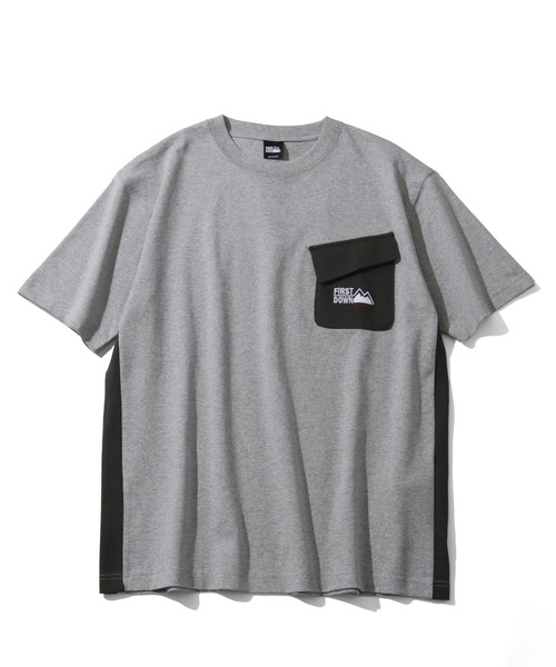 FIRST DOWN(ファーストダウン)の「【FIRST DOWN/ファーストダウン】S/S POCKET TEE / ポケット ショートスリーブTシャツ(Tシャツ/カットソー・メンズ・ヘザーグレー/ブラック・XL/L/M)」の5枚目の写真