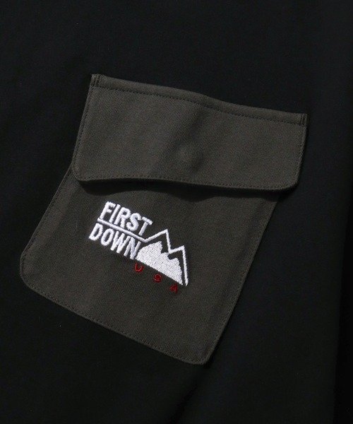 FIRST DOWN(ファーストダウン)の「【FIRST DOWN/ファーストダウン】S/S POCKET TEE / ポケット ショートスリーブTシャツ(Tシャツ/カットソー・メンズ・ヘザーグレー/ブラック・XL/L/M)」の7枚目の写真