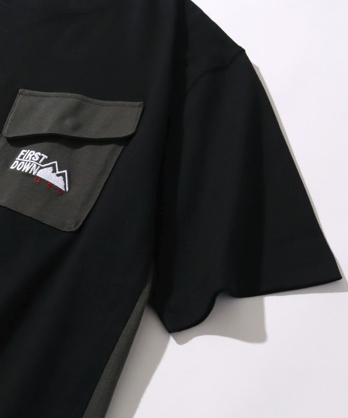 FIRST DOWN(ファーストダウン)の「【FIRST DOWN/ファーストダウン】S/S POCKET TEE / ポケット ショートスリーブTシャツ(Tシャツ/カットソー・メンズ・ヘザーグレー/ブラック・XL/L/M)」の8枚目の写真