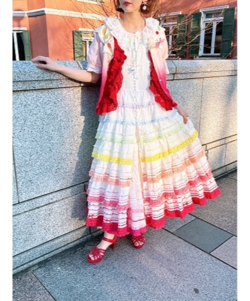 PINK HOUSE（ピンクハウス）の「かき氷グラデーションスカート（スカート・レディース・ホワイト×ブルー/ブラック/ホワイト×ピンク・フリー）」の11枚目の写真