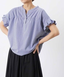 LUCA/LADY LUCK LUCA（ルカ/レディラックルカ）の「LC/LLL セミシルケットシャーリング半袖スキッパープルオーバー（Tシャツ/カットソー）」