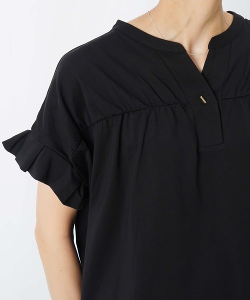 LUCA/LADY LUCK LUCA(ルカ/レディラックルカ)の「LC/LLL セミシルケットシャーリング半袖スキッパープルオーバー(Tシャツ/カットソー・レディース・レッド/ブルー/ブラック・FREE)」の21枚目の写真