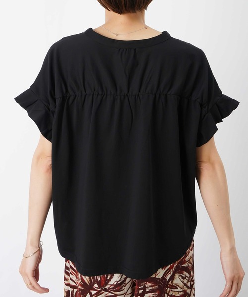 LUCA/LADY LUCK LUCA(ルカ/レディラックルカ)の「LC/LLL セミシルケットシャーリング半袖スキッパープルオーバー(Tシャツ/カットソー・レディース・レッド/ブルー/ブラック・FREE)」の20枚目の写真