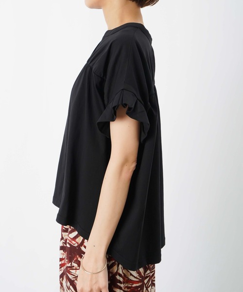 LUCA/LADY LUCK LUCA(ルカ/レディラックルカ)の「LC/LLL セミシルケットシャーリング半袖スキッパープルオーバー(Tシャツ/カットソー・レディース・レッド/ブルー/ブラック・FREE)」の19枚目の写真