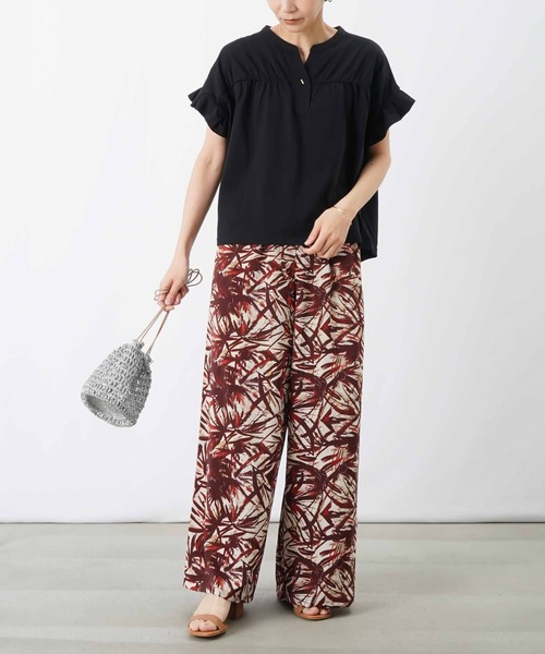 LUCA/LADY LUCK LUCA(ルカ/レディラックルカ)の「LC/LLL セミシルケットシャーリング半袖スキッパープルオーバー(Tシャツ/カットソー・レディース・レッド/ブルー/ブラック・FREE)」の22枚目の写真