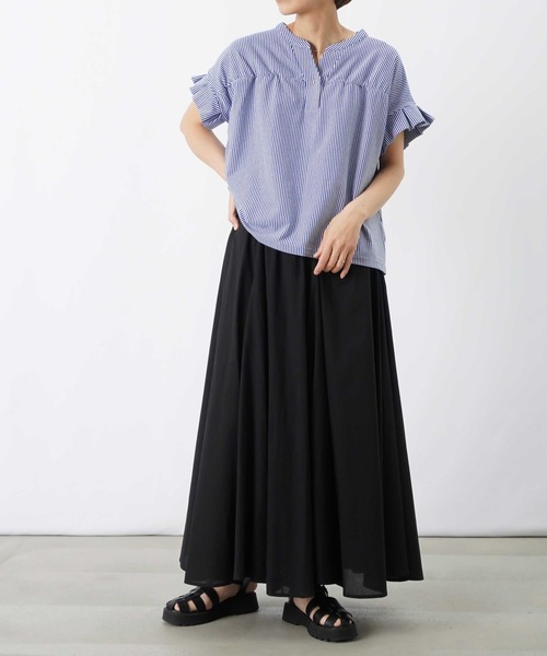 LUCA/LADY LUCK LUCA(ルカ/レディラックルカ)の「LC/LLL セミシルケットシャーリング半袖スキッパープルオーバー(Tシャツ/カットソー・レディース・レッド/ブルー/ブラック・FREE)」の14枚目の写真