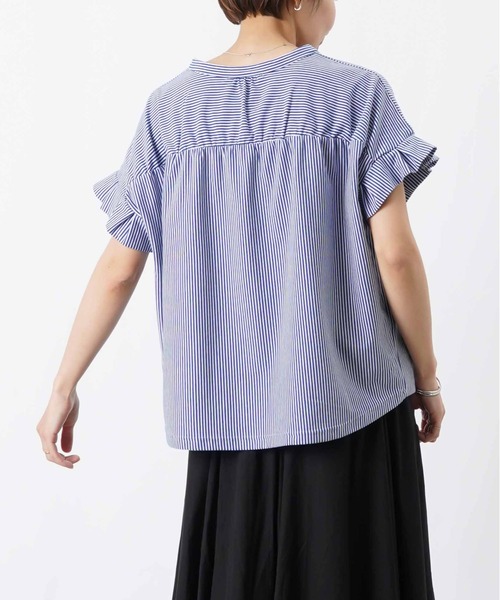 LUCA/LADY LUCK LUCA(ルカ/レディラックルカ)の「LC/LLL セミシルケットシャーリング半袖スキッパープルオーバー(Tシャツ/カットソー・レディース・レッド/ブルー/ブラック・FREE)」の17枚目の写真