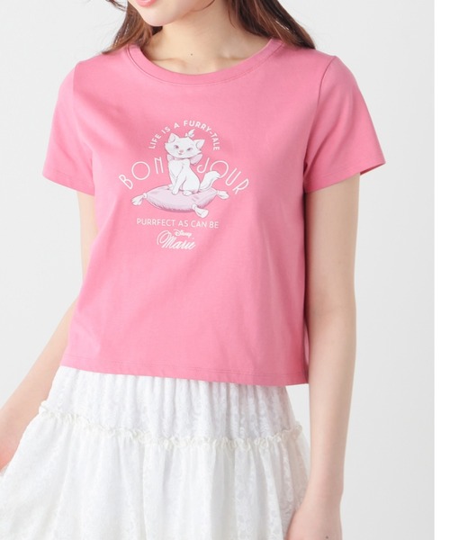 Honeys(ハニーズ)の「【ハニさら・接触冷感・UVカット】ディズニー/Tシャツ(Tシャツ/カットソー・レディース・ホワイト/ピンク/グリーン/ライトブルー/ブラック・L/M/S)」の5枚目の写真