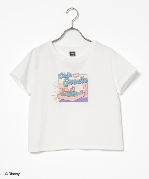 Honeys(ハニーズ)の「【ハニさら・接触冷感・UVカット】ディズニー/Tシャツ(Tシャツ/カットソー・レディース・ホワイト/ピンク/グリーン/ライトブルー/ブラック・L/M/S)」の9枚目の写真
