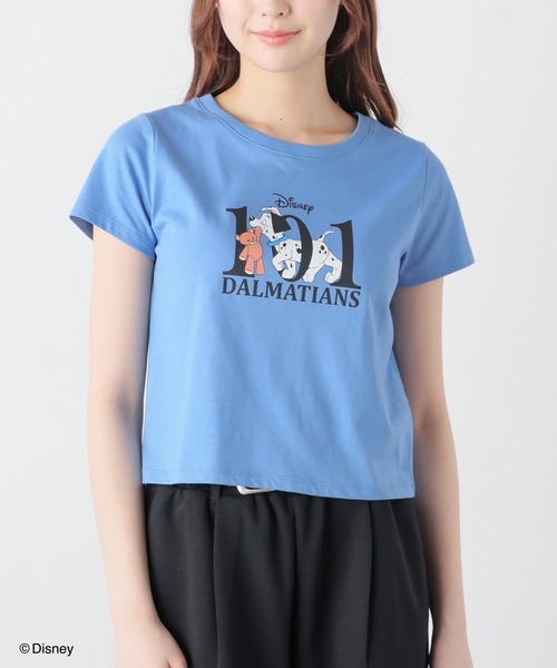 Honeys(ハニーズ)の「【ハニさら・接触冷感・UVカット】ディズニー/Tシャツ(Tシャツ/カットソー・レディース・ホワイト/ピンク/グリーン/ライトブルー/ブラック・L/M/S)」の14枚目の写真