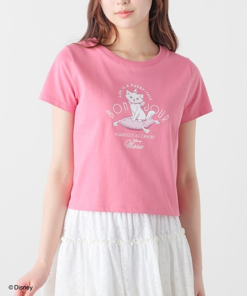 Honeys(ハニーズ)の「【ハニさら・接触冷感・UVカット】ディズニー/Tシャツ(Tシャツ/カットソー・レディース・ホワイト/ピンク/グリーン/ライトブルー/ブラック・L/M/S)」の17枚目の写真