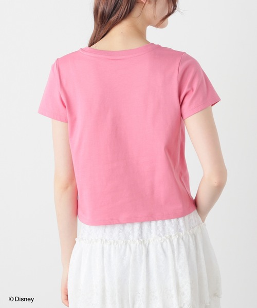 Honeys(ハニーズ)の「【ハニさら・接触冷感・UVカット】ディズニー/Tシャツ(Tシャツ/カットソー・レディース・ホワイト/ピンク/グリーン/ライトブルー/ブラック・L/M/S)」の19枚目の写真