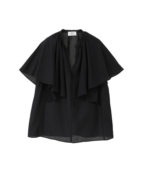 1er Arrondissement(プルミエアロンディスモン)の「シアーキュプラシルクラッフルブラウス(シャツ/ブラウス・レディース・ブラック系その他3/オフホワイト/グレー系その他5・38/36)」の11枚目の写真
