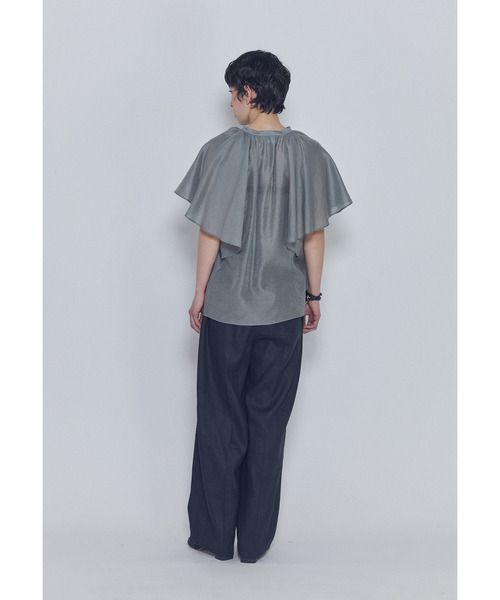 1er Arrondissement(プルミエアロンディスモン)の「シアーキュプラシルクラッフルブラウス(シャツ/ブラウス・レディース・ブラック系その他3/オフホワイト/グレー系その他5・38/36)」の17枚目の写真