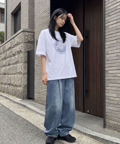 AGOD（エージーオーディー）の「ワンタックウォッシュドバルーンデニムパンツ[ミディアムブルー]（デニムパンツ・レディース・その他・SMALL/MEDIUM/LARGE/X-LARGE）」の14枚目の写真