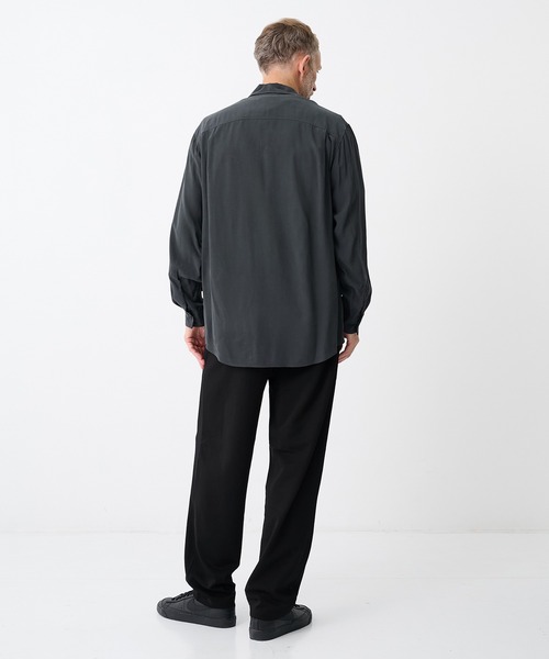 ATTACHMENT(アタッチメント)の「【ATTACHMENT/アタッチメント】CU/RY FIBRIL TAFFETA PATCH POCKET L/S SHIRT(シャツ/ブラウス・メンズ・ブラック/ダークグレー・2/1)」の8枚目の写真