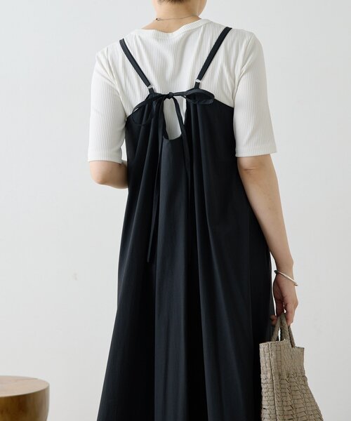 ear PAPILLONNER（イアパピヨネ）の「キャミワンピース【SUM1 STYLE】（ワンピース・レディース・ブラック・FREE）」の8枚目の写真
