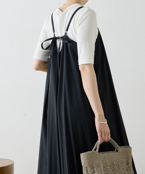 ear PAPILLONNER（イアパピヨネ）の「キャミワンピース【SUM1 STYLE】（ワンピース・レディース・ブラック・FREE）」の9枚目の写真