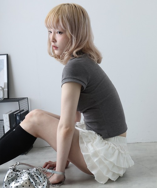 Ulysses（ユリシス）の「ティアードフリルショートパンツ（その他パンツ・レディース・ホワイト/ブラック・F）」の15枚目の写真