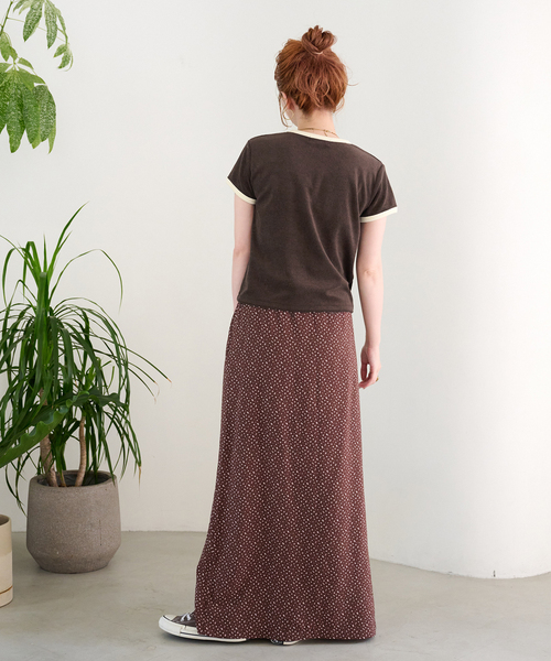 B.C STOCK(ベーセーストック)の「【ZOZO先行販売】手洗い可 / Gleamy / グリーミー パイルリンガーTEE(Tシャツ/カットソー・レディース・ブラウン/グレー/ライトグリーン/アイボリー・FREE)」の17枚目の写真