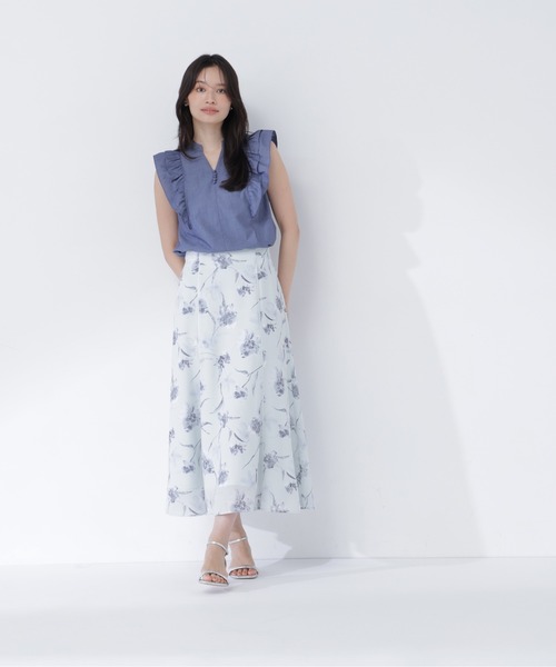 NATURAL BEAUTY BASIC(ナチュラルビューティーベーシック)の「フラワープリントスカート(スカート・レディース・グリーン系その他/ベージュ系その他・MEDIUM/P/S)」の13枚目の写真