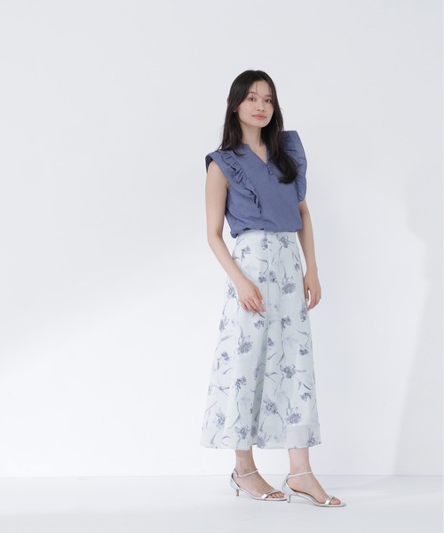 NATURAL BEAUTY BASIC(ナチュラルビューティーベーシック)の「フラワープリントスカート(スカート・レディース・グリーン系その他/ベージュ系その他・MEDIUM/P/S)」の16枚目の写真