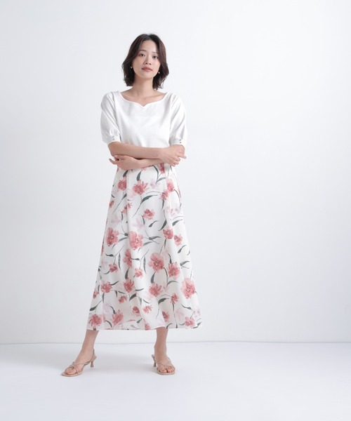 NATURAL BEAUTY BASIC(ナチュラルビューティーベーシック)の「フラワープリントスカート(スカート・レディース・グリーン系その他/ベージュ系その他・MEDIUM/P/S)」の11枚目の写真