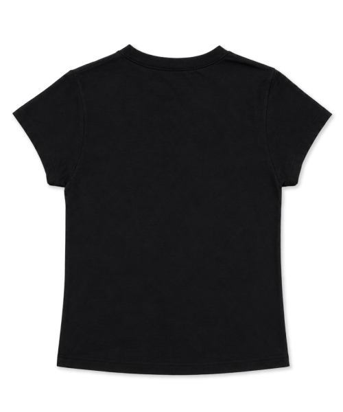 DAMISH(ダミシュ)の「ポニーグラフィック斜めボタンTシャツ_ブラック(Tシャツ/カットソー・レディース・ブラック・OS)」の4枚目の写真