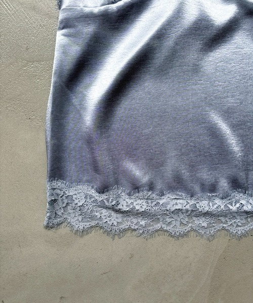 Rohwel（ローウェル）の「Lace Satin Camisole / レースサテンキャミソール（キャミソール・レディース・ホワイト/ライトブルー/ブラック/ブラウン・FREE）」の18枚目の写真