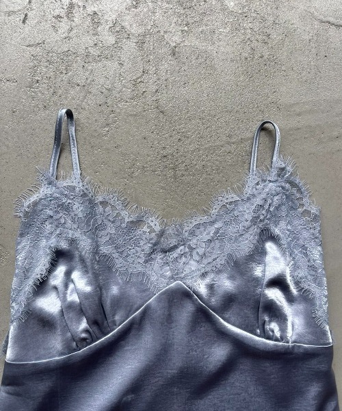 Rohwel（ローウェル）の「Lace Satin Camisole / レースサテンキャミソール（キャミソール・レディース・ホワイト/ライトブルー/ブラック/ブラウン・FREE）」の17枚目の写真
