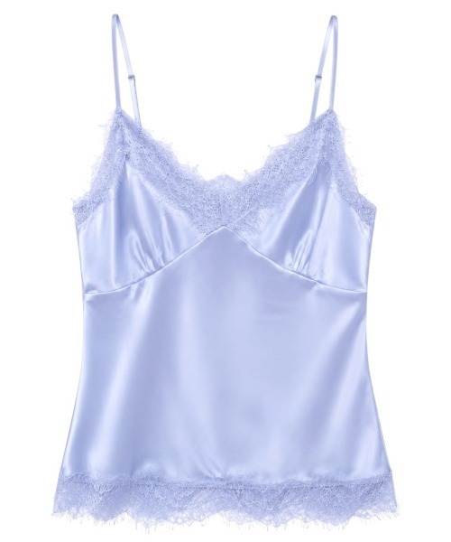 Rohwel（ローウェル）の「Lace Satin Camisole / レースサテンキャミソール（キャミソール・レディース・ホワイト/ライトブルー/ブラック/ブラウン・FREE）」の15枚目の写真