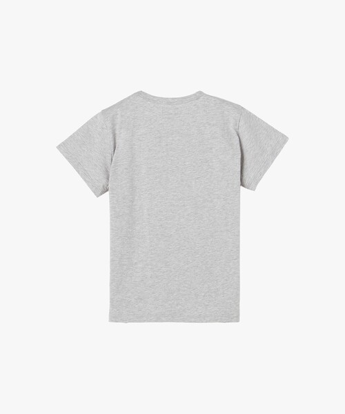 agnes b.（アニエスベー）の「ロゴ プリント コットン 半袖 Tシャツ "Brando"（Tシャツ/カットソー・レディース・グレー・1/2/3）」の2枚目の写真