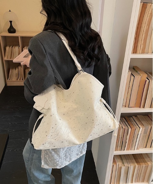 center i(センターアイ)の「スターチャーム付き ギャラクシービッグショルダーバッグ(ショルダーバッグ・レディース・オフホワイト/ブラック/ピンク・FREE)」の8枚目の写真