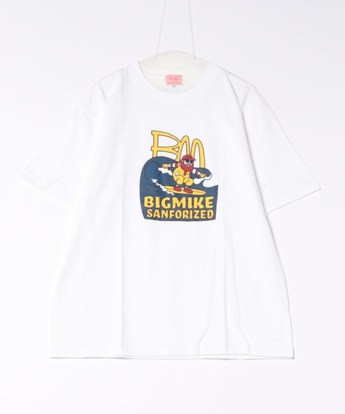 BIG MIKE（ビッグマイク）の「BIG MIKE ビッグマイク / バーガーショップ ロゴ 半袖プリント Tシャツ / 102628401（Tシャツ/カットソー・メンズ・スミクロ/ホワイト/サンドベージュ・X-LARGE/LARGE）」の7枚目の写真