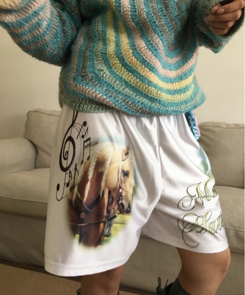 L.H.P(エルエイチピー)の「HOLECO/ホレコ/Kiki Printed Shorts(その他パンツ・レディース・シルバー/ホワイト・F)」の2枚目の写真