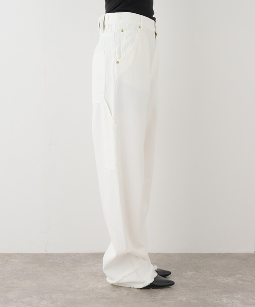 journal standard L'essage（ジャーナルスタンダードレサージュ）の「DARKPARK/ダークパーク LISA - SCARF ADORNED LOOSE FIT パンツ（デニムパンツ・レディース・ホワイト・26/25/24）」の5枚目の写真