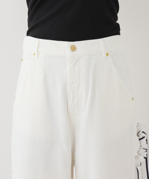 journal standard L'essage（ジャーナルスタンダードレサージュ）の「DARKPARK/ダークパーク LISA - SCARF ADORNED LOOSE FIT パンツ（デニムパンツ・レディース・ホワイト・26/25/24）」の6枚目の写真