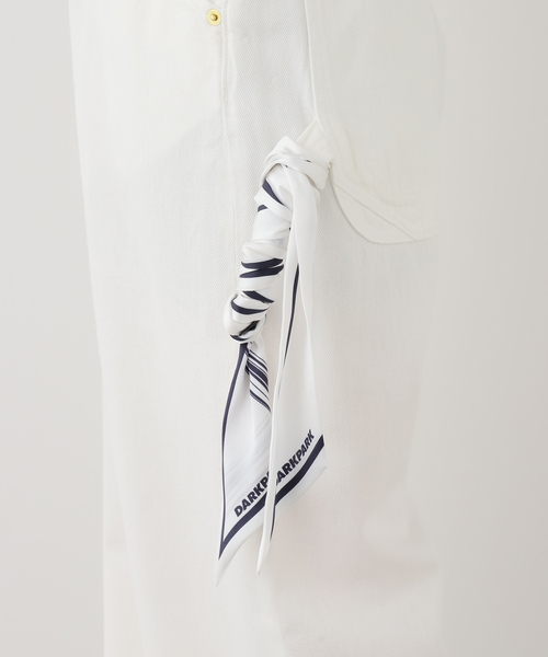 journal standard L'essage（ジャーナルスタンダードレサージュ）の「DARKPARK/ダークパーク LISA - SCARF ADORNED LOOSE FIT パンツ（デニムパンツ・レディース・ホワイト・26/25/24）」の9枚目の写真
