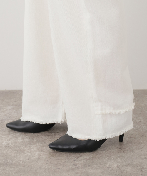 journal standard L'essage（ジャーナルスタンダードレサージュ）の「DARKPARK/ダークパーク LISA - SCARF ADORNED LOOSE FIT パンツ（デニムパンツ・レディース・ホワイト・26/25/24）」の10枚目の写真