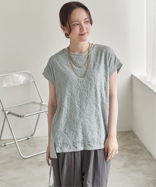 LBC(エルビーシー)の「【プチプラ★1990円】フロントレース切り替えプルオーバー(Tシャツ/カットソー・レディース・オフホワイト/ミント/ネイビー/グレイッシュベージュ・L/M)」の10枚目の写真