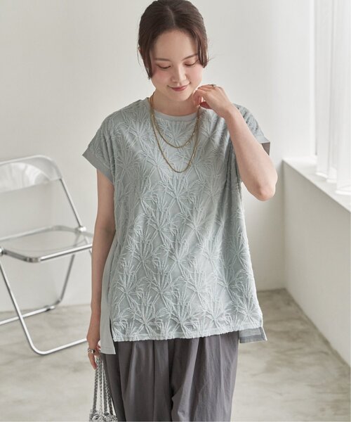 LBC(エルビーシー)の「【プチプラ★1990円】フロントレース切り替えプルオーバー(Tシャツ/カットソー・レディース・オフホワイト/ミント/ネイビー/グレイッシュベージュ・L/M)」の11枚目の写真