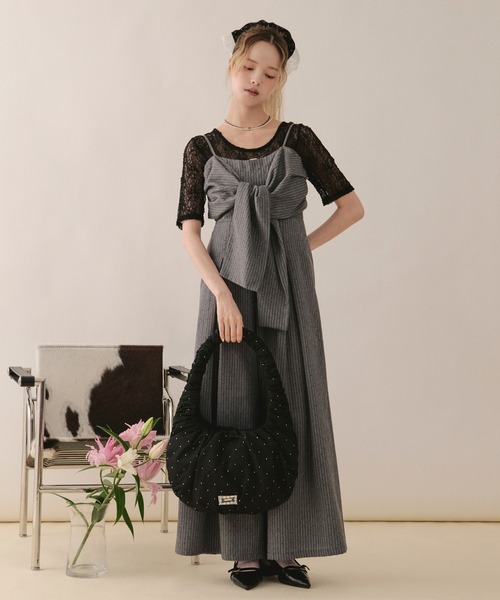 loin nuit(ロワンニュイ)の「many gather hand bag / メニーギャザーハンドバッグ(ハンドバッグ・レディース・ホワイト/ブラック/ボルドー・FREE)」の7枚目の写真