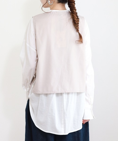Emago(イマゴ)の「EMAGO いろんな帽子刺繍ベスト(ベスト・レディース・ベージュ/ネイビー・FREE)」の19枚目の写真