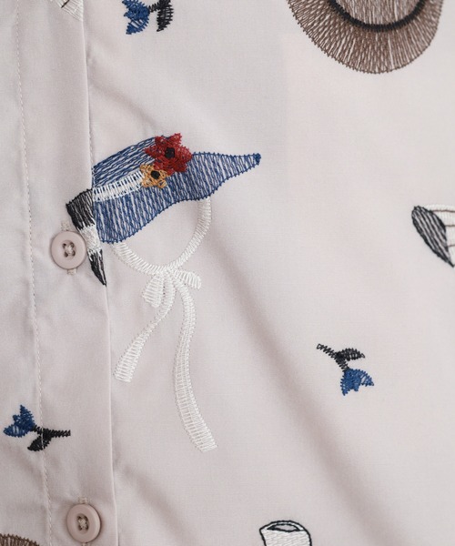 Emago(イマゴ)の「EMAGO いろんな帽子刺繍ベスト(ベスト・レディース・ベージュ/ネイビー・FREE)」の22枚目の写真