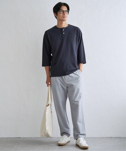 ikka(イッカ)の「【接触冷感】シアサッカーパンツ(その他パンツ・メンズ・ブラウン/ブルー/チャコール・M/L/XL/S)」の17枚目の写真