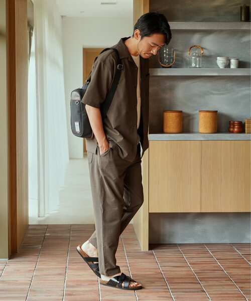ikka(イッカ)の「【接触冷感】シアサッカーパンツ(その他パンツ・メンズ・ブラウン/ブルー/チャコール・M/L/XL/S)」の22枚目の写真