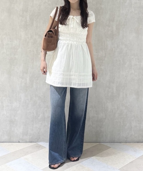 MOUSSY(マウジー)の「COTTON LACE MINI ドレス(ワンピース・レディース・ブラック/ネイビー/ホワイト・1/2)」の20枚目の写真