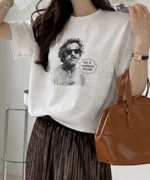 こなれ感たっぷり◎フォトプリント メッセージロゴ ベーシック Tシャツ