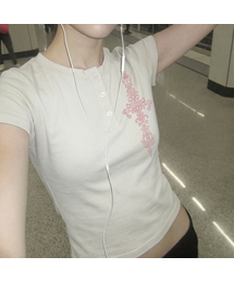 [ユニセックス]SIMCROSS ヘンリーネック半袖Tシャツ_2カラー
