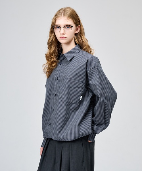WETTEMPT(ウィテンプト)の「MICRO CHECK L/S SHIRT / マイクロチェックL/Sシャツ(シャツ/ブラウス・メンズ・ブルー/ネイビー/ブラウン・SMALL/MEDIUM/LARGE)」の2枚目の写真